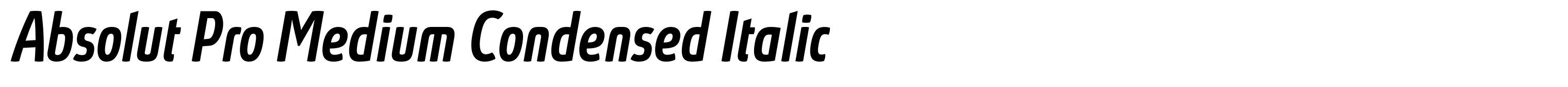 Absolut Pro Medium Condensed Italic